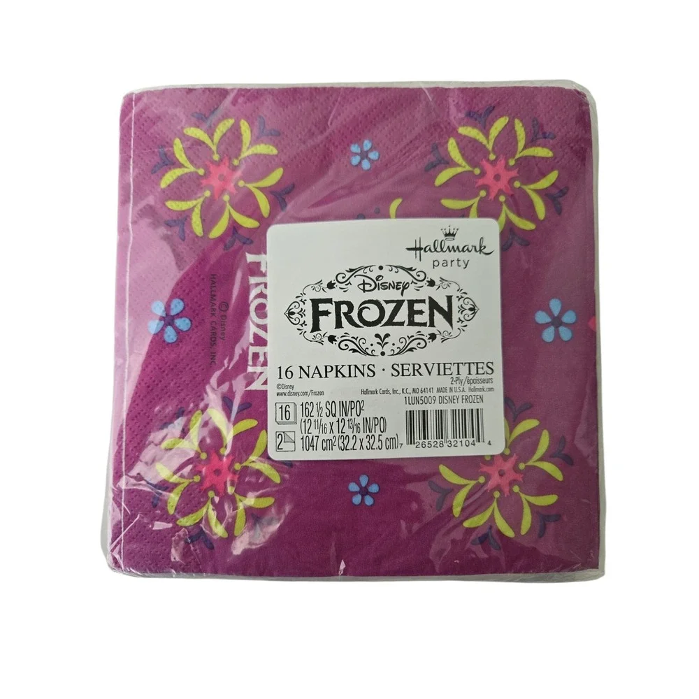 Lot of Disney FROZEN Birthday Party Pack Plates & Napkins‎ For 16 Party Supplies